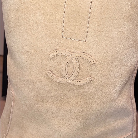 brand new Chanel suede calfskin short beige boots - Picture 11 of 11